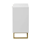 White and Gold Storage Cabinet