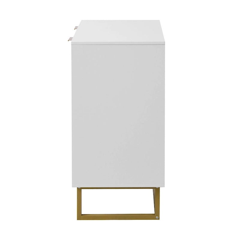 White and Gold Storage Cabinet