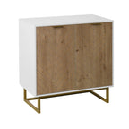 White and Gold Storage Cabinet
