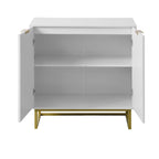 White and Gold Storage Cabinet