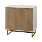 White and Gold Storage Cabinet