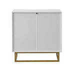 White and Gold Storage Cabinet