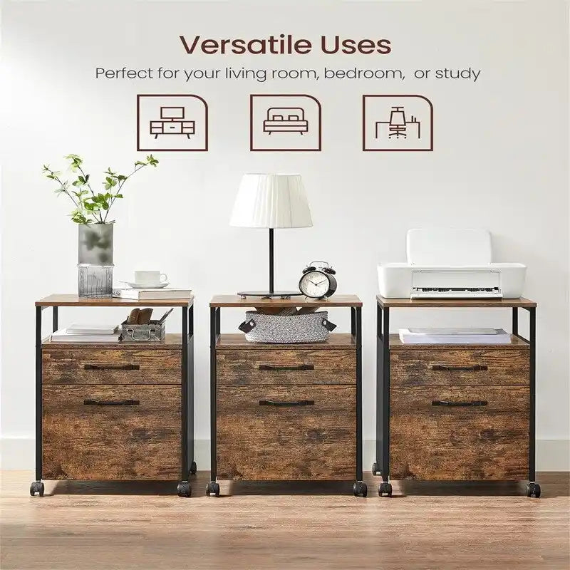 Mobile Filing Cabinet with Wheels