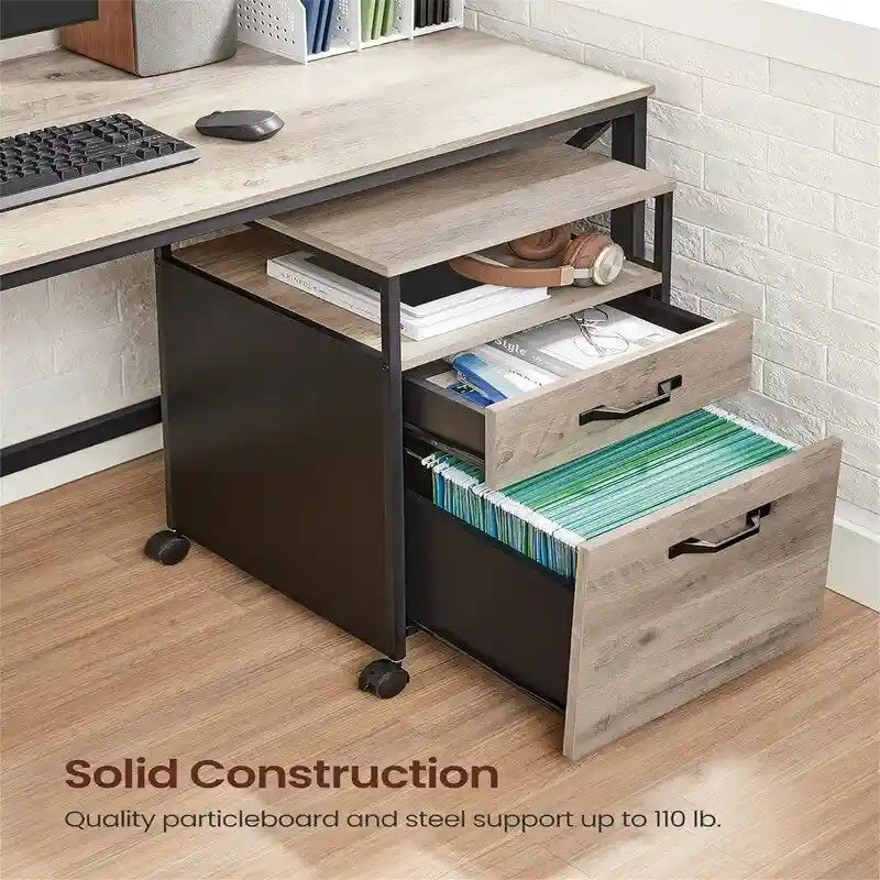 Mobile Filing Cabinet with Wheels