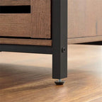 Industrial End Side Table with Adjustable Shelf