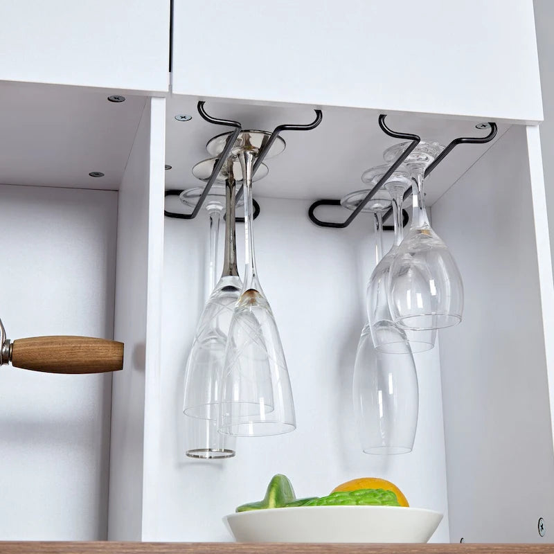 Coffee Bar Cabinet Kitchen Buffet with Storage Adjustable Shelves and Lighting