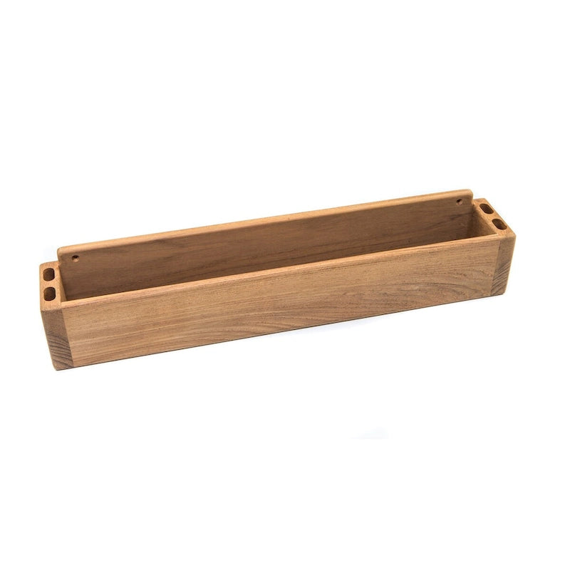 Solid Teak Wall-Mount or Freestanding Storage Rack