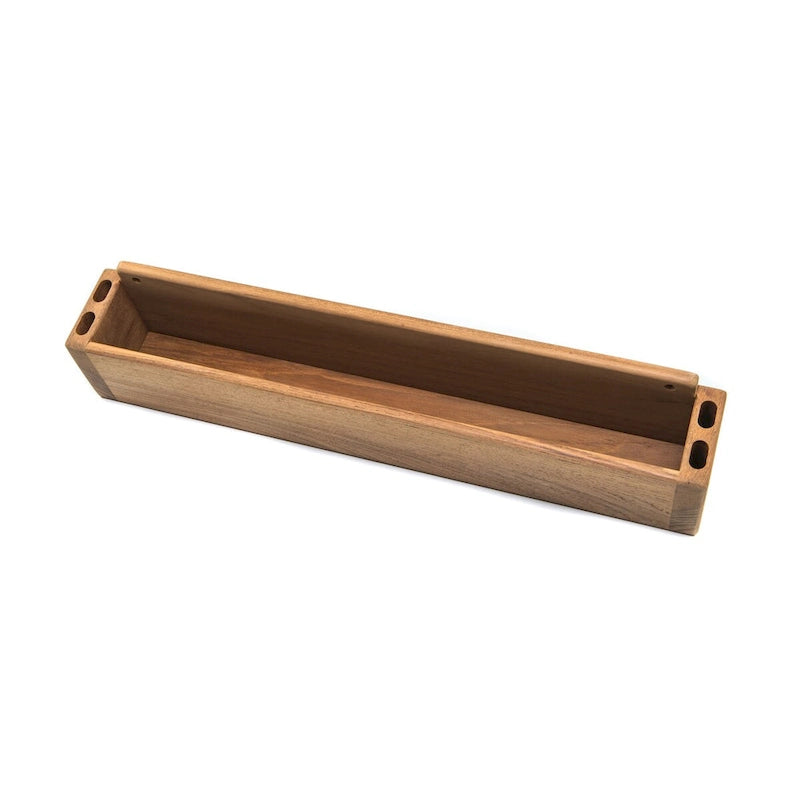 Solid Teak Wall-Mount or Freestanding Storage Rack