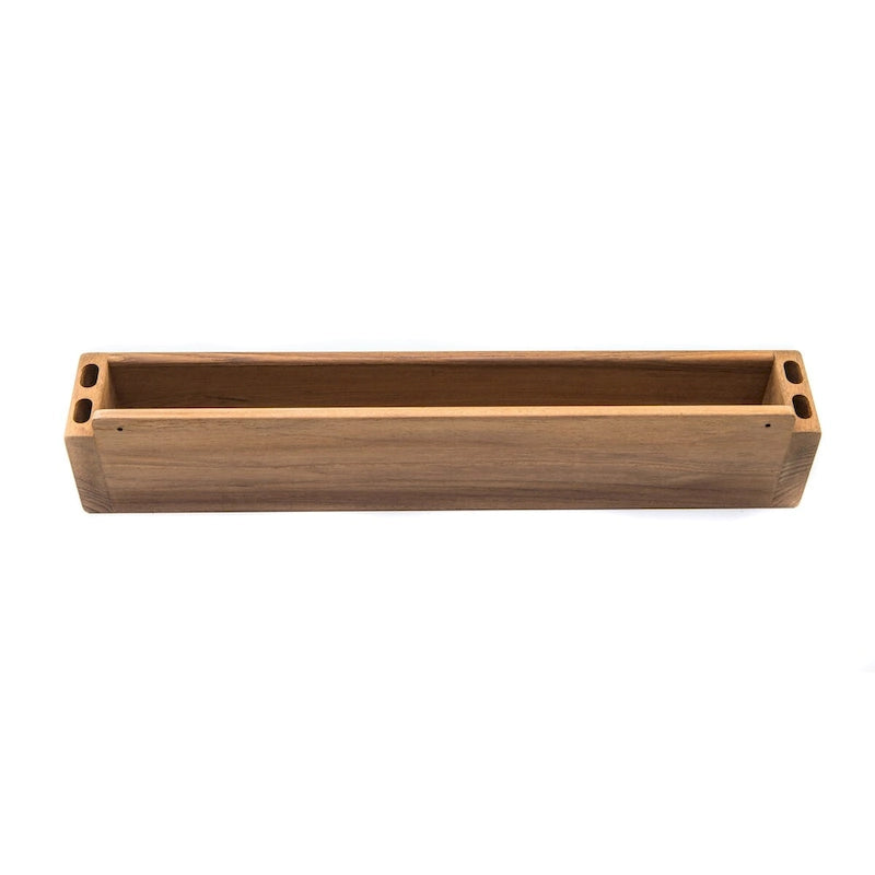 Solid Teak Wall-Mount or Freestanding Storage Rack