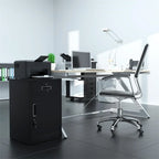 Metal Storage Cabinet with Lockable Drawer Door