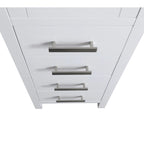 Wooden Linen Cabinet with Drawers Glass Door - 66 inches