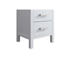 Wooden Linen Cabinet with Drawers Glass Door - 66 inches