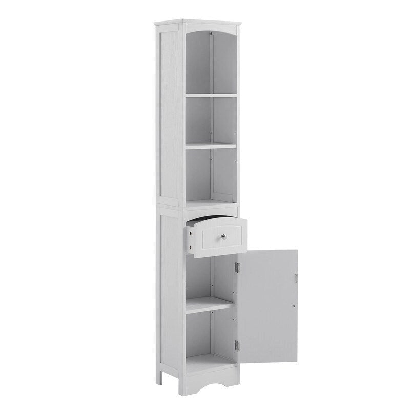 Freestanding Bathroom Storage Cabinet with Drawer, Adjustable Shelf