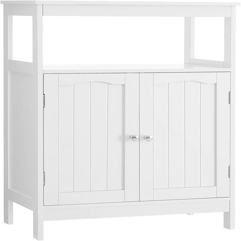 White MDF Bathroom Cabinet with Adjustable Shelf