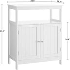 White MDF Bathroom Cabinet with Adjustable Shelf