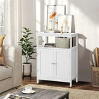 White MDF Bathroom Cabinet with Adjustable Shelf