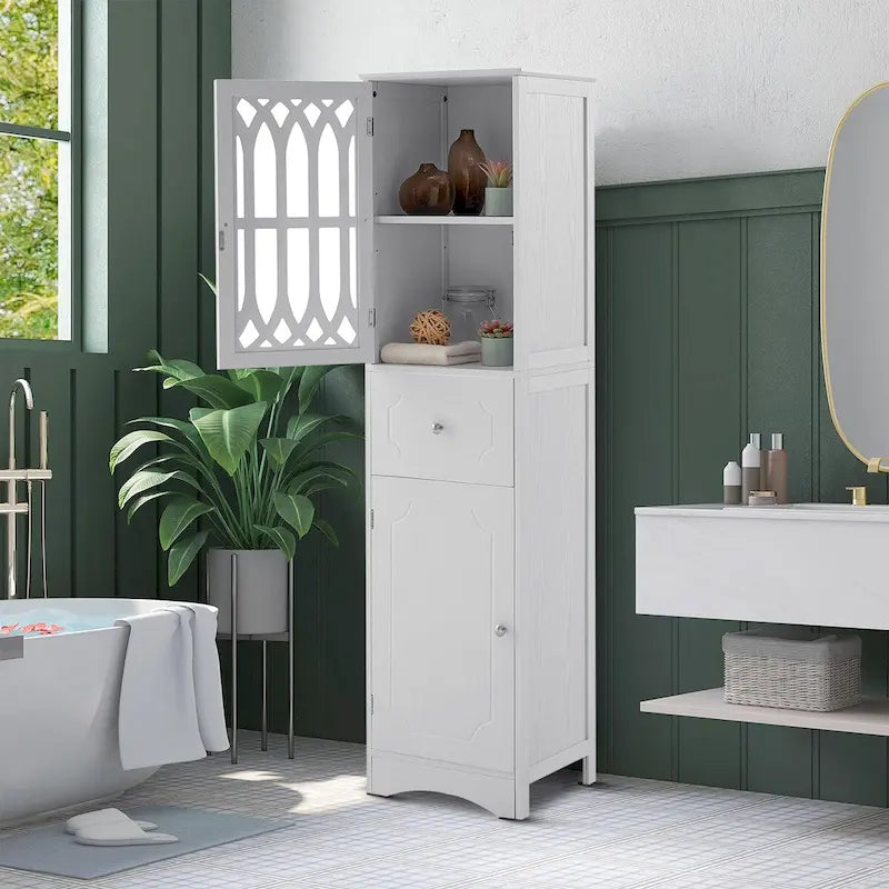 Modern Stylish Wooden Bathroom Cabinet with an Acrylic Cabinet Door Panel