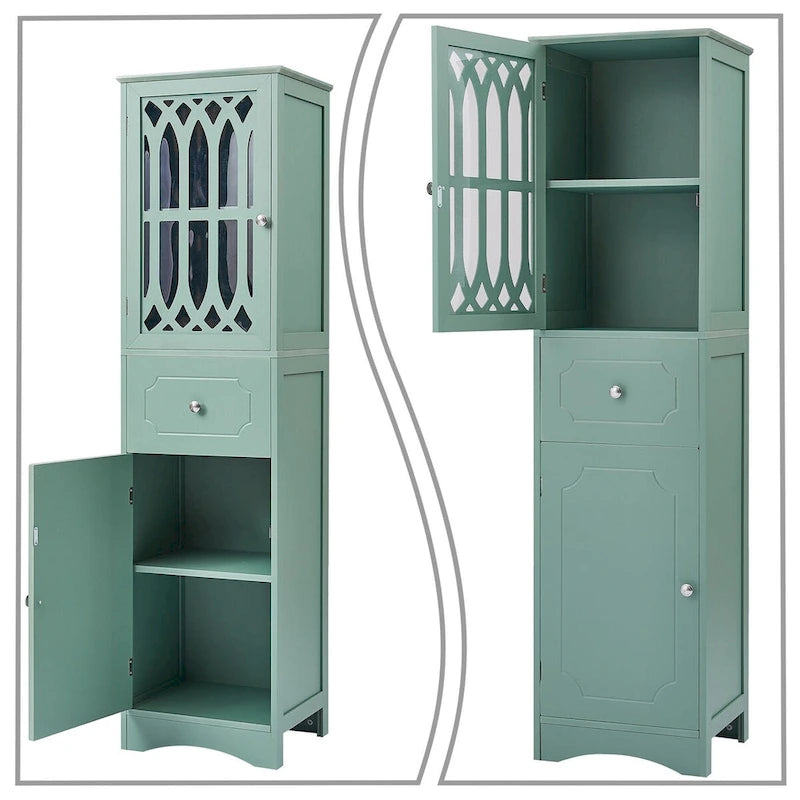 Modern Stylish Wooden Bathroom Cabinet with an Acrylic Cabinet Door Panel