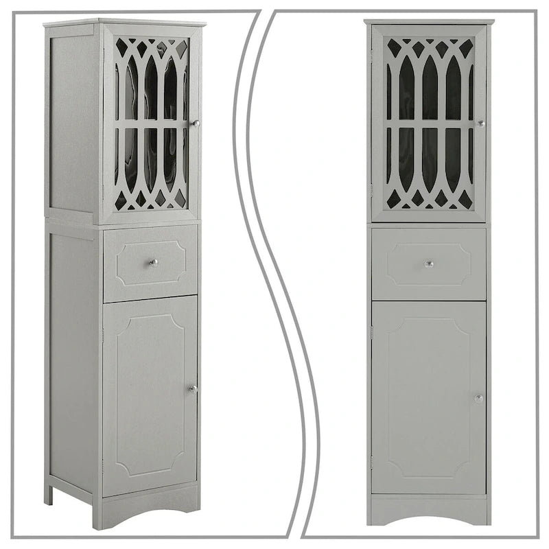 Modern Stylish Wooden Bathroom Cabinet with an Acrylic Cabinet Door Panel
