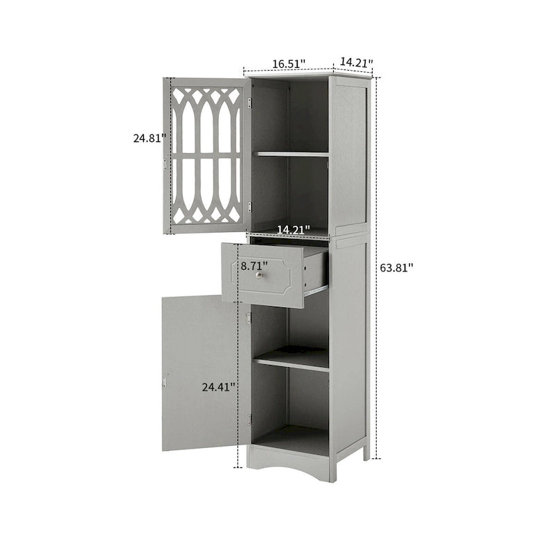 Modern Stylish Wooden Bathroom Cabinet with an Acrylic Cabinet Door Panel