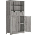 Tall MDF Storage Cabinet with Drawers Adjustable Shelves - 11.8D x 23.6W x 49.6H