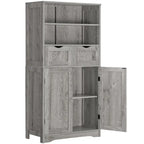 Tall MDF Storage Cabinet with Drawers Adjustable Shelves - 11.8D x 23.6W x 49.6H