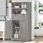 Tall MDF Storage Cabinet with Drawers Adjustable Shelves - 11.8D x 23.6W x 49.6H