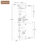 Tall Bathroom Storage Cabinet Freestanding Storage Cabinet with Drawer and Adjustable Shelf