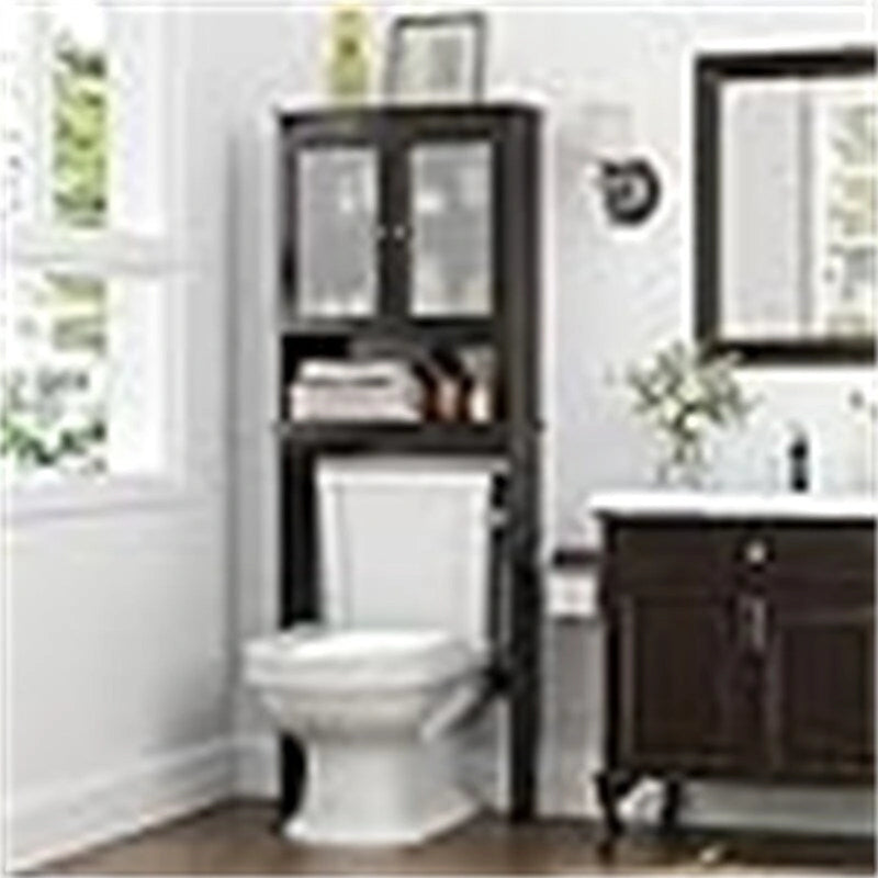 Bathroom Toilet Storage Cabinet with Adjustable Shelf - 9.06D x 24.8W x 65.75H