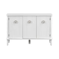 Simple Solid Wood Veneer Ash Cabinet with Round Alloy Handles