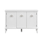 Simple Solid Wood Veneer Ash Cabinet with Round Alloy Handles