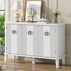 Simple Solid Wood Veneer Ash Cabinet with Round Alloy Handles