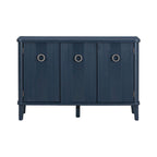 Simple Solid Wood Veneer Ash Cabinet with Round Alloy Handles