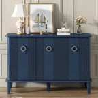 Simple Solid Wood Veneer Ash Cabinet with Round Alloy Handles