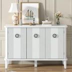 Simple Solid Wood Veneer Ash Cabinet with Round Alloy Handles