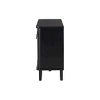 Simple Solid Wood Veneer Ash Cabinet with Round Alloy Handles
